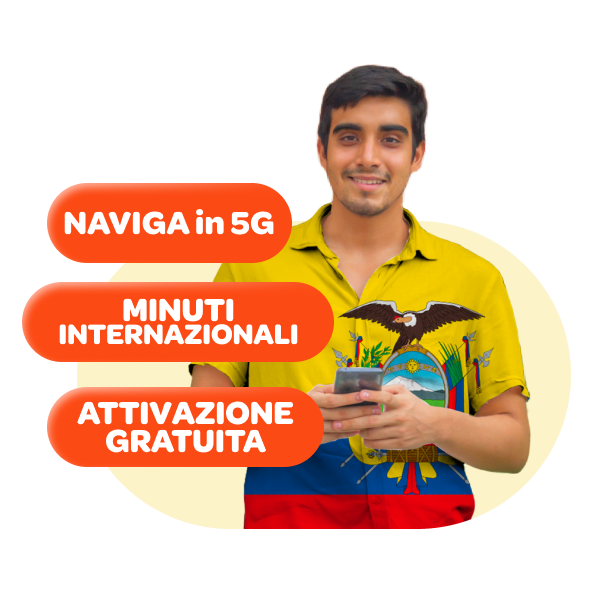 ragazzo con telefono in mano -equador - offerta -WINDTRE