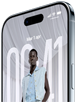 iPhone Air mostrato di fronte e di lato, design all-screen, schermata di blocco